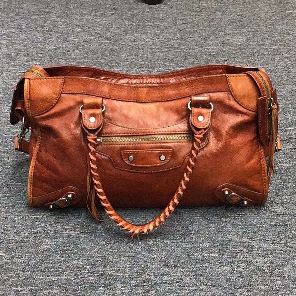 Balenciaga Woman’s Rich Brown Leather Bag